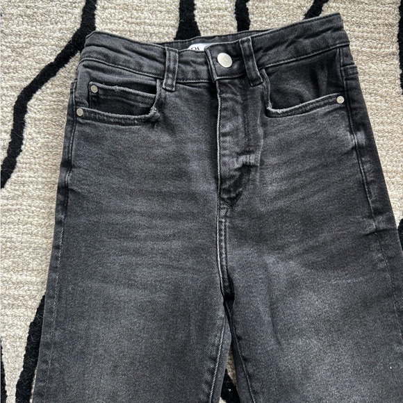 Zara Charcoal Denim Pants - Picture 1 of 7